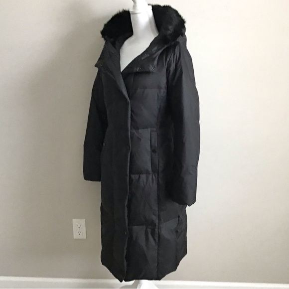 ZARA Long Coat Jacket Adjustable Waist Removable Faux Fur New With Tag - Picture 6 of 10